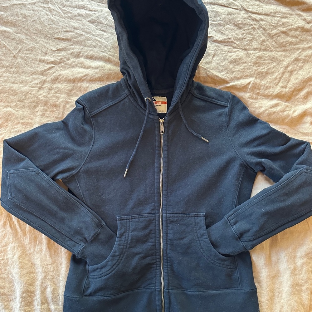 Black American Giant Zip-Up Hoodie